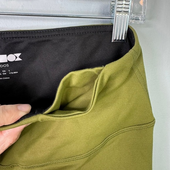 Ododos Cropped Olive Green Athletic Leggings Women's Size L Workout Yoga Gym - Picture 5 of 12